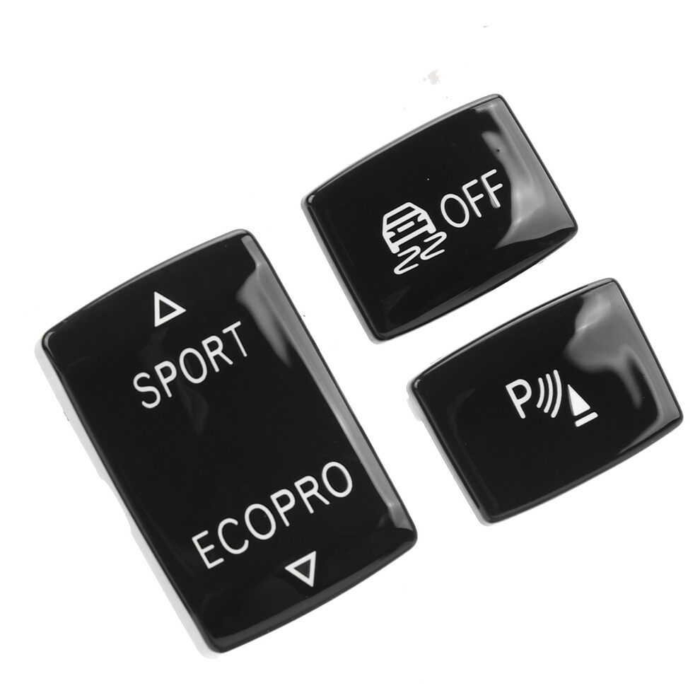 3 Pcs Abs Gear & Sport Button Kit For F20-F36 Bmw 2012-2019 Black 4201381743081