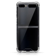 Stötsäkert skal till Samsung Galaxy Z Flip, transparent hårt PC-skal med anti-fingeravtrycksbeläggning och kantskyddsteknik, vilket