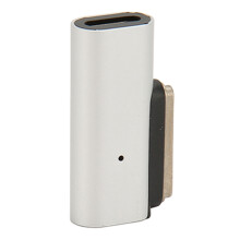 Dubbele schermhoes met oplaadadapter en magnetische aansluiting voor USB-C-apparaten, behuizing van aluminiumlegering, ondersteunt 140W PD snelladen