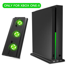 Xbox One X Gaming-Begleiter, Kühlventilator für optimale Leistung, Ladestation mit wiederaufladbarem Akku für ununterbrochenes Spielen,