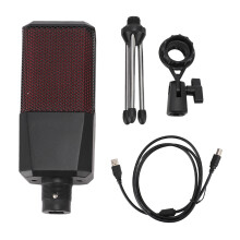 Noise Reduction Condenser Microphone With Natural Frequency Response Curve, Large Diaphragm USB Powered Mic For Studio Sound, Suitable For Online Lect