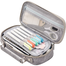 Bolsa de tela Oxford, gran capacidad de almacenamiento con diseño práctico y lona resistente para estuche de lápices (para niños, niñas y