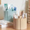 Desk Organizer With Multi-Compartment Storage, Smooth Rotation Plastic 360 Degree Spinable Design Desk Clutter Solution For Home Office School College 5