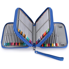 Canvas etui met opbergvak, premium kwaliteit, afneembaar handvat, ritssluiting, stofbestendig, voor het opbergen van meerdere lagen en gemakkelijk