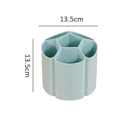 Desk Organizer With Multi-Compartment Storage, Smooth Rotation Plastic 360 Degree Spinable Design Desk Clutter Solution For Home Office School College 1