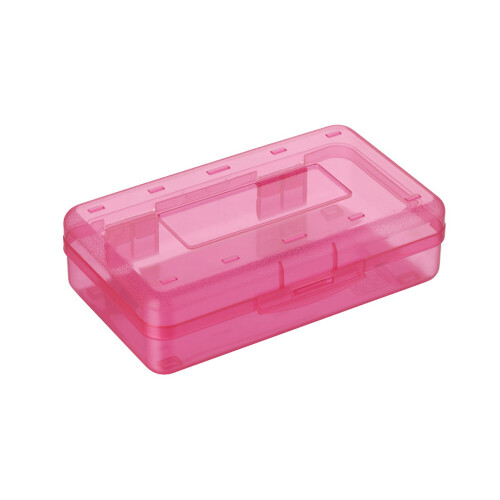 Environmental Pp Plastic Pencil Box, Large Capacity Double Layer Organizer With Snap-Tight Lid, Stackable Design For Office, School, Home Use (Multipu