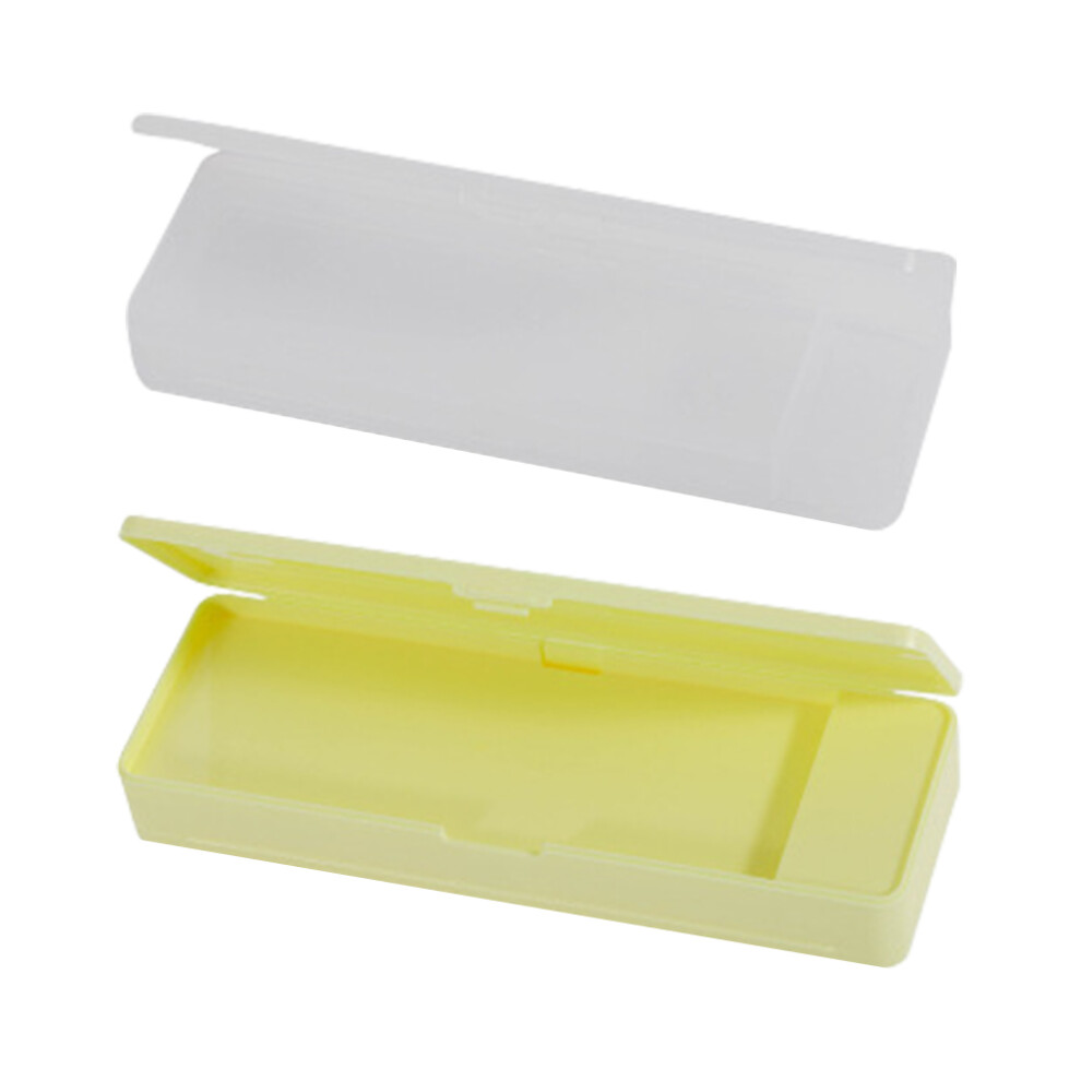 Non-Toxic Stationery Case, High Quality Double Layer Pencil Box, Environmentally Friendly Pp Plastic Organizer, Large Capacity Snap-Tight Lid Design F 9176269697761