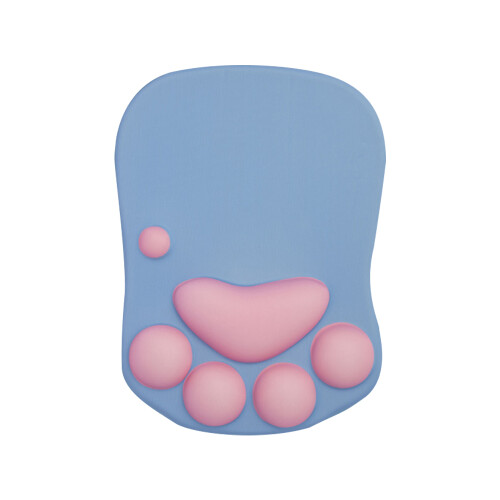 Sød musemåtte med kattepotedesign, ergonomisk design med komfortabel håndledsstøtte i memory foam til kontorcomputer og gamingbord