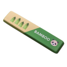 Esthetisch bamboe panda-toetsenbord met traagschuim, polssteun met langzame terugvering voor een verbeterde typervaring, ergonomisch ontworpen voor