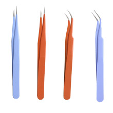 Ferramentas de Precisão para Extensão de Cílios, Acessórios de Scrapbooking em Aço Inoxidável, Artesanato com Strass para Unhas (4 Peças,