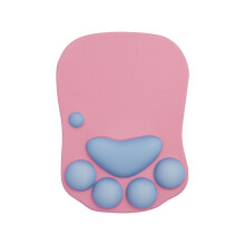 Tappetino per mouse con simpatico design a zampa di gatto, design ergonomico con comodo poggiapolsi in memory foam per ufficio, computer e scrivania