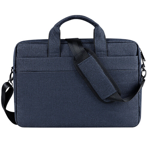 Bolsa de ombro sofisticada para laptop, leve e resistente a impactos, tipo pasta em tecido de poliéster para dispositivos de 14,1 a 15,4 polegadas