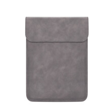 Ultraslanke laptophoes, waterdichte beschermhoes van PU-leer voor laptops van 14,1-15,4 inch, met zachte stoffen voering en magnetische sluiting,