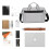 Bolsa de ombro para laptop em tecido Oxford, resistente e com múltiplos organizadores para computadores de 15,6 a 17 polegadas, expansível e 3