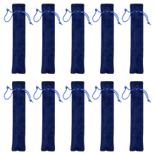 Bolsas reutilizables para un almacenamiento compacto. El estuche de terciopelo con cordón para bolígrafos garantiza un transporte ligero y seguro