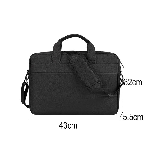 Capa para laptop de 15,6 polegadas com alça de ombro ajustável, à prova d'água e com vários bolsos. Resistente a impactos, prática e com design 1