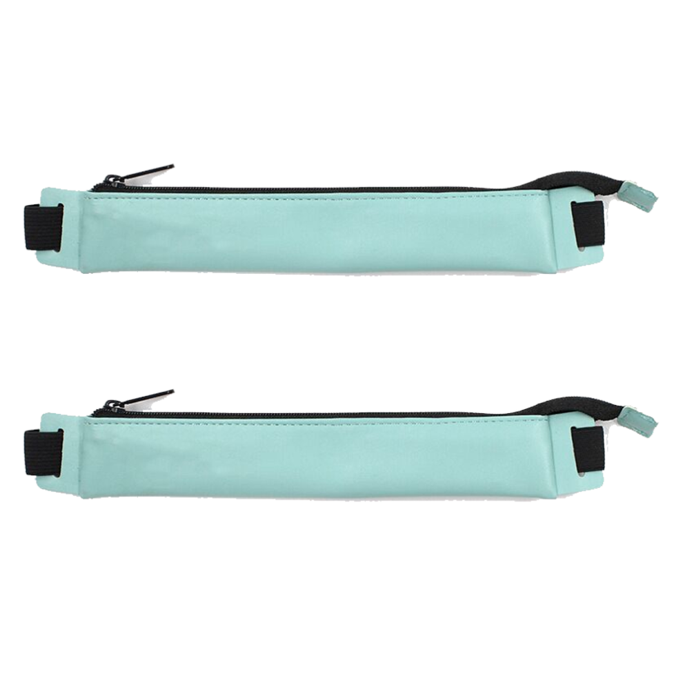 Pen Pencil Case, Unique Elastic Band Design For Attachment To Notebooks, Roomy Zipper Compartment For 3-4 Pens Based On Thickness, Lightweight Sturdy 9176269556051