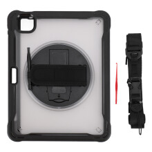 Tenké puzdro s otočným stojanom o 360 stupňov pre iPad Pro 11Air 4, nárazuvzdorné TPU a priehľadné PC materiály s držiakom na pero,