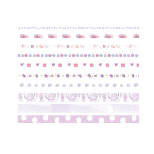 Bandă adezivă Washi pentru borduri cu tematică boho, benzi Washi de lungă durată, culoare pentru design cu cactus și soare curcubeu (10 role,