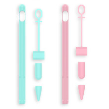 Innovativt stylus-cover med opladningskabeladapter, let at installere silikone-cover giver fuld beskyttelse til Apple Pencil 1. generation