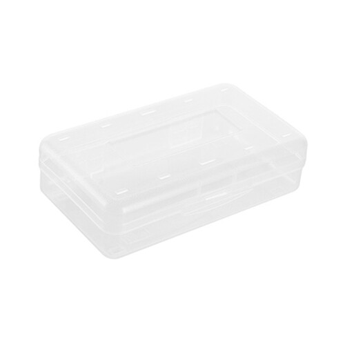 Environmental Pp Plastic Pencil Box, Large Capacity Double Layer Organizer With Snap-Tight Lid, Stackable Design For Office, School, Home Use (Multipu