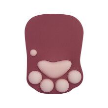 Silica Gel Wrist Support Mouse Pad, Cute Cat Paw Design with Non-Skid Rubber Base for Home Office Gaming