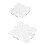 16Pcs White Plastic Mesh Canvas Sheets for Crochet Bag DIY Petal Shape 2