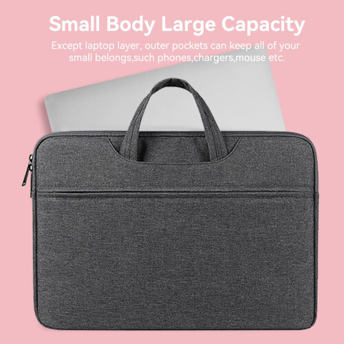 Capa elegante para laptop de 15,6 polegadas, com material resistente à água e alça de ombro ajustável para uso versátil, adequada para qualquer 2