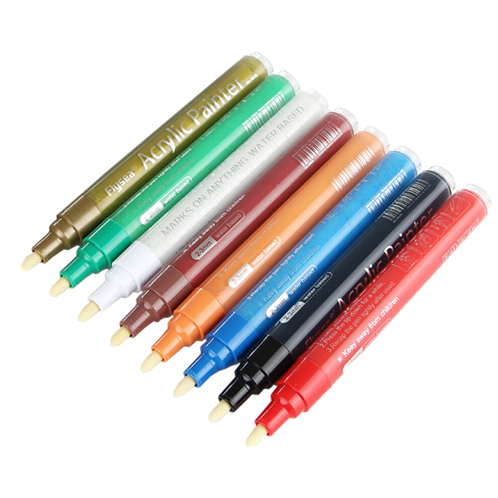 Versatile Surface Application Acrylic Paint Markers, Creative Gift For Friends And Family, Vibrant Tones Non-Toxic Water-Based Ink, Washable Permanent 9176269695576