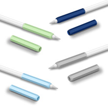 Magnetisk opladningskompatibel ergonomisk flydende silikonegreb til Apple Pencil 1/2Gen, stødsikkert beskyttelsesetui med komfortabelt greb (4 stk.)