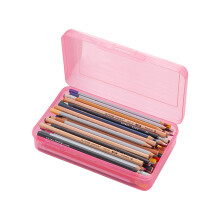 Estuches de plástico para lápices y crayones con tapa hermética, organizador de almacenamiento transparente de diseño contemporáneo para útiles