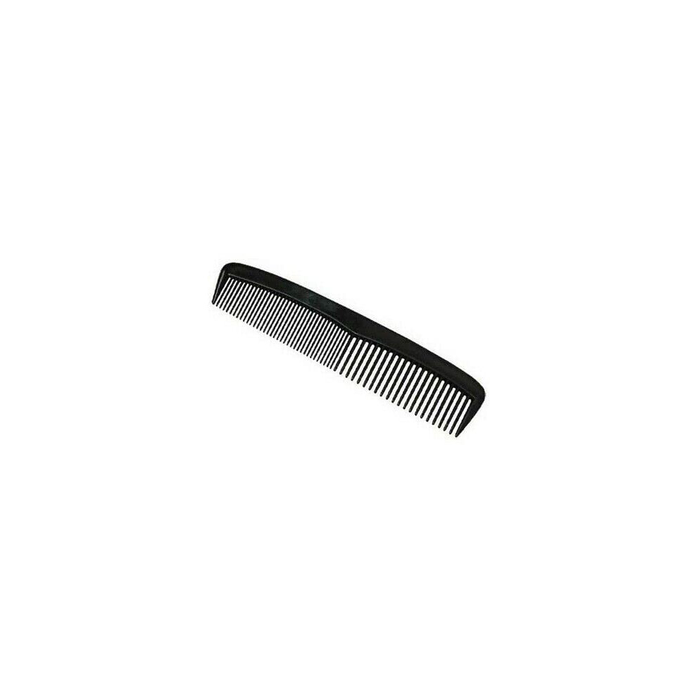 Hair Cutting Comb Antistatic Carbon Dual Tooth Professional Barber Comb for Long Hair Matt Black