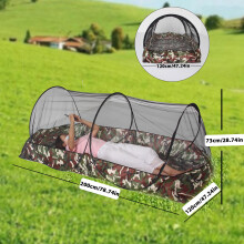 Plasă de țânțari pliabilă YiFudd, cort de pat, plasă de țânțari portabilă cu fund, cort de camping, plasă fină de țânțari pentru
