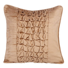 Kussenhoes voor de bank, 45 x 45 cm beige fluwelen sierkussenhoes, handgemaakte effen sierkussenhoes - Knotty Pearl Beige