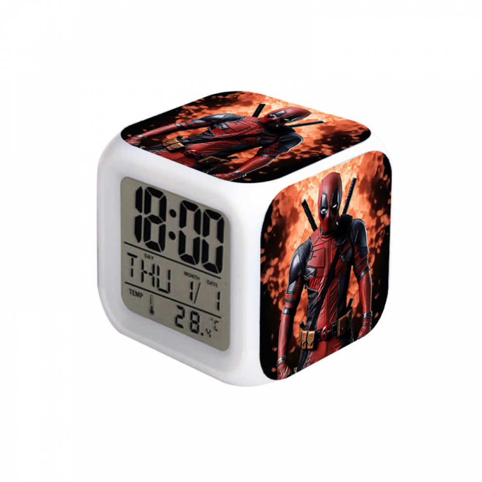 Hanntaoo Digital Alarm Clock For Kids, Marvel Superheroes Led Clock With Thermometer & Night Gift For Boys Girls A93-1415 Htnl#1262 Light
