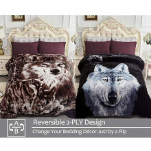 JML King Size Weiche, warme Fleece-Bettdecke, wendbare dicke Nerzdecke, 83 x 91 Zoll, 5,7 Pfund