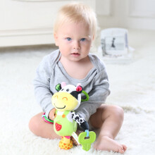 Kcavykas Babyautostollegetøj med 32 musikstykker og bideringe, kompatibel med klapvogn, 0-3 år gaver til småbørn drenge piger