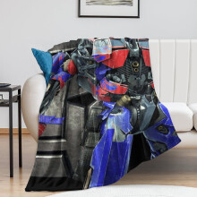 Cartoon-Fleecedecke fürs Bett, 127 x 102 cm, Transformers Optimus Prime Decke, leichte, superweiche Plüsch-Flanelldecke für Damen und Herren