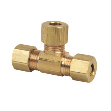 Thrifco Plumbing4401065 64-C1/4palcový mosazný kompresní T-kus z bezolovnaté mosazi