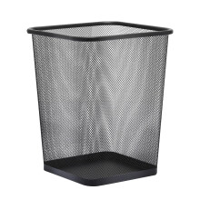 Petite poubelle en maille noire pour déchets de bureau, à placer sous le bureau. Livrée avec des sacs poubelle. Cadeau idéal pour la cuisine,
