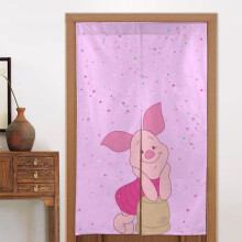 Piglet Door Curtain for Doorway, Pattern Print Blackout Privacy Window Curtain, Room Divider Curtain Tapestry Home Decor, 34" W X 56" L