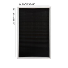 Stores plissés, sans perçage, sans cordon, filtrant la lumière, en tissu et papier, faciles à découper, noirs 90 x 150 cm