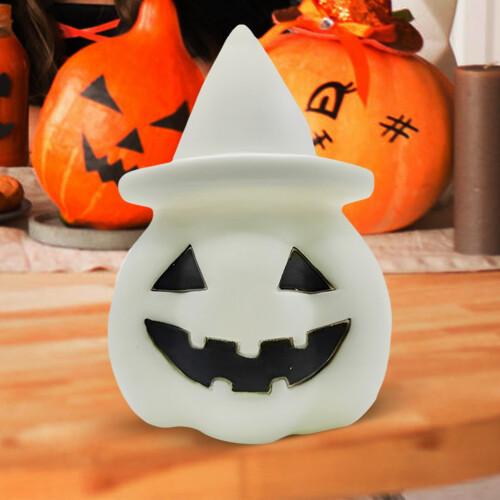 HBASD Χαριτωμένο φωτιστικό νυκτός LED για Halloween με κολοκύθα που λειτουργεί με 2