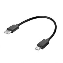 Cabo universal USB-C para Micro USB com comprimento de 30/100 cm, compatível com todas as portas USB-C.