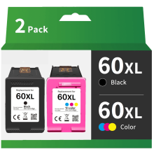 Cartucho de tinta de alto rendimiento 60XL compatible para impresoras HP PhotoSmart D110a C4680ENVY100 110Deskjet D2680D1660D2530F2430F4210