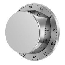 Minuteur de cuisine magnétique étanche en acier inoxydable Wekvgz, sans piles, avec compte à rebours mécanique, idéal pour la cuisine, la