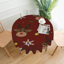 Nappe rectangulaire Joyeux Noël, en tissu doux, imperméable, infroissable et anti-taches, 152 cm (60 pouces), idéale pour la salle à manger, les