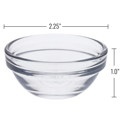 Conjunto de 8 mini tigelas de vidro de 5 cm (2 polegadas) para cozinha. 1