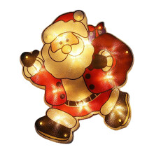 Décorations de Noël suspendues Giyblacko - Guirlande lumineuse LED - Père Noël, bonhomme de neige, faon, sapin de Noël