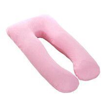 Bomullsputetrekk til U-formet graviditetspute Vaskbart komfortabelt putetrekk til sidepute [PB] Rosa 70x130cm